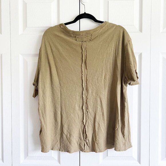 Free People Rosemary Tea Green Short Sleeve Pocket Tee Women's Size X-Small XS - Picture 3 of 8